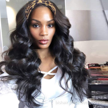 Long wavy headband wig black non-colloidal wave synthetic wig, suitable for women, headband, natural color wholesale